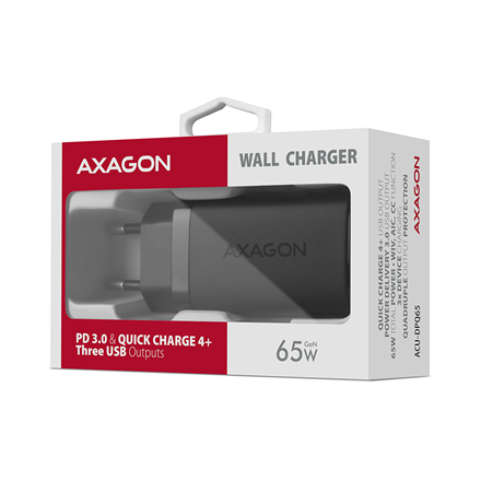 AXAGON GaN wallcharger 3x port (USB-A + 2x USB-C)