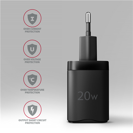 AXAGON Wallcharger 2x port (USB-A + USB-C)