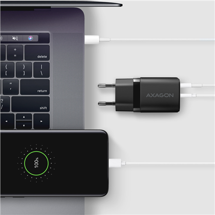 AXAGON Sil wallcharger 2x port (USB-A + USB-C)