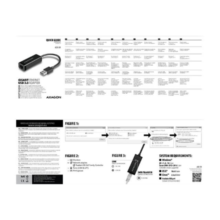 AXAGON | ADE-SR USB 3.0 Gigabit Ethernet