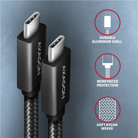 AXAGON Data and charging USB 2.0 cable | BUCM32-CM10AB | USB Type-C to USB Type-C