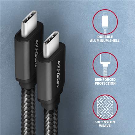 AXAGON Data and charging cable | BUCM3-CM20AB | USB Type-C to USB Type-C