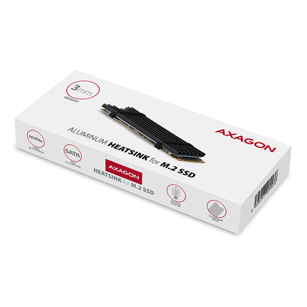 AXAGON Passive aluminum heatsink for all M.2 SSDs