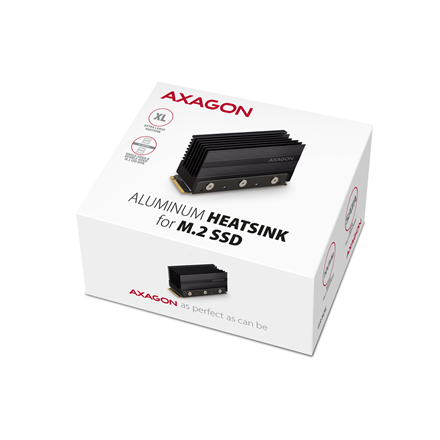 AXAGON Passive aluminum heatsink for single-sided and double-sided M.2 SSD disks