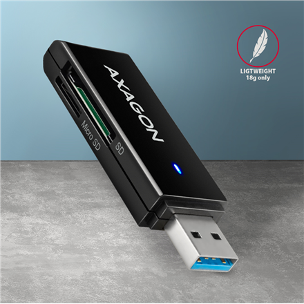 AXAGON Slim super-speed USB 3.2 Gen 1 card reader with a direct USB-A connector | CRE-S2N