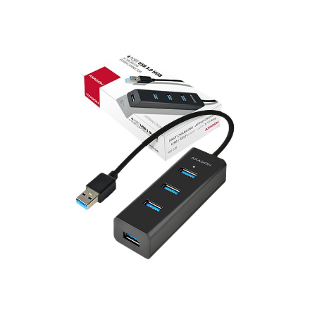 AXAGON Four-port USB 3.0 hub with fast charging and power support | HUE-S2B