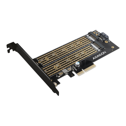 AXAGON PCI-Express x4 adapter to connect up to two M.2 disks to a computer | PCEM2-D