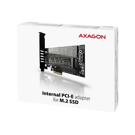 AXAGON PCI-Express x4 adapter to connect up to two M.2 disks to a computer | PCEM2-D