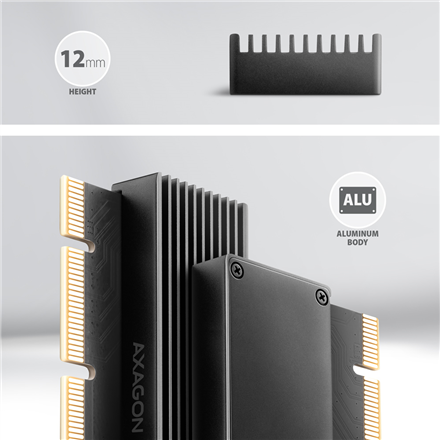 AXAGON PCI-Express x16 adapter with cooler for connecting an NVMe M.2 SSD drive to a computer | PCEM