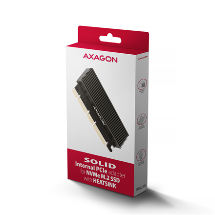 AXAGON PCI-Express x16 adapter with cooler for connecting an NVMe M.2 SSD drive to a computer | PCEM