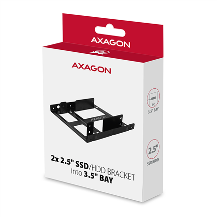 AXAGON Metal frame for mounting two 2.5" disks in a 3.5" position | RHD-225