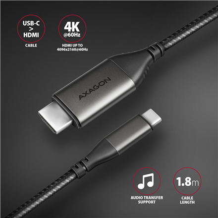 AXAGON | Active converter | USB-C to HDMI | 1.8 m