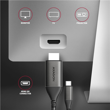 AXAGON | Active converter | USB-C to HDMI | 1.8 m