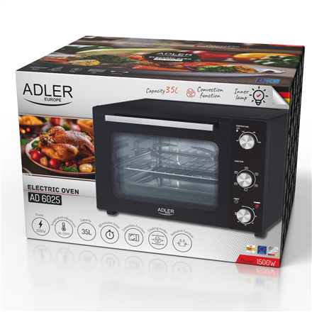 Adler Electric oven | AD 6025 | 35 L | 1500 W | Black