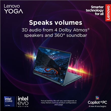 Lenovo Yoga Book 9 14IAH10 | Tidal Teal | 2x14 " | OLED | Touchscreen | 2.8K WQXGA+ | 2880 x 1800 pi