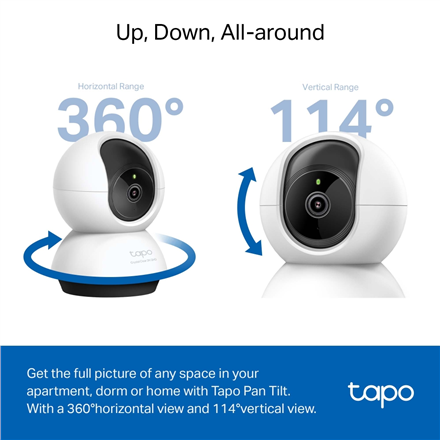 TP-LINK Pan/Tilt Wi-Fi Camera | Tapo C220 | PTZ | 4 MP | 4mm/F2.0 | H.264 | Micro SD