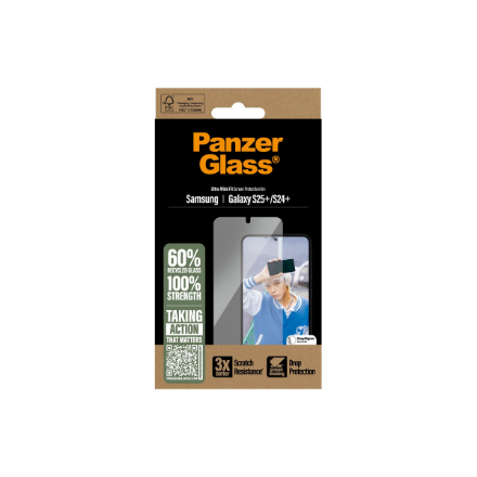 PanzerGlass Ultra-Wide Fit | Screen protector | Samsung | Galaxy S25+ | Tempered glass | Transparent