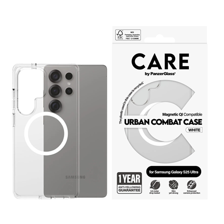 CARE Back protection | Samsung | Galaxy S25 Ultra | Recycled plastic | White