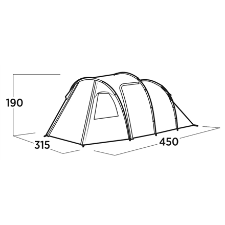 Easy Camp Family tent | Hidra 5 | 5 person(s) | Green