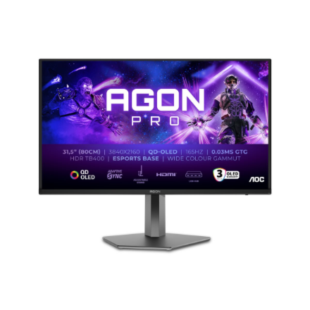 AOC | AG326UD | 32 " | OLED | 165 Hz | 0.03 ms | 3840 x 2160 pixels | 250 cd/m² | HDMI ports quantit