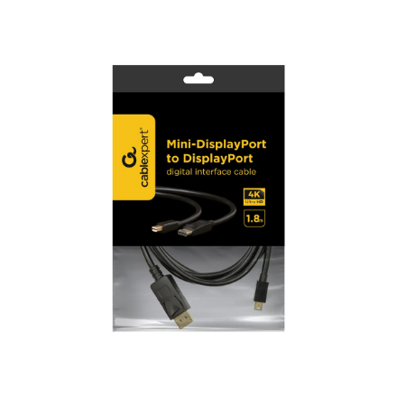 Cablexpert Mini DisplayPort to DisplayPort digital interface cable | CCP-mDP2-6 | Black | 1.8 m