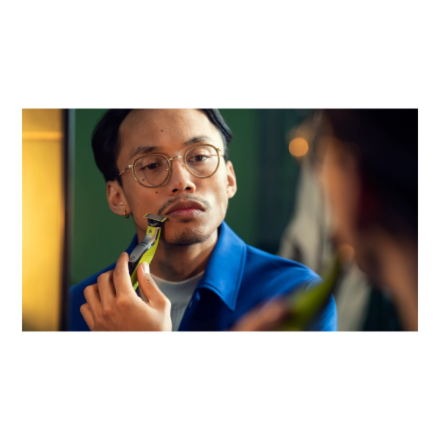 Philips | Shaver | QP2834/23 OneBlade 360 | Cordless | Wet & Dry | Lime green/Charcoal grey