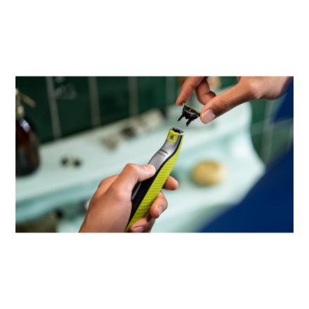 Philips | Shaver | QP2834/23 OneBlade 360 | Cordless | Wet & Dry | Lime green/Charcoal grey