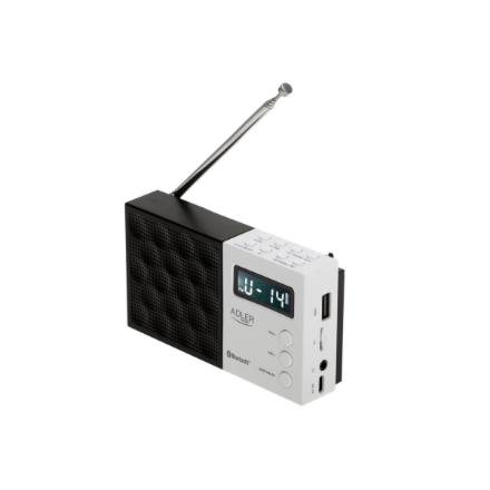 Adler | Digital Radio - PLL AM/FM | AD 1908 | Alarm function | White/Black