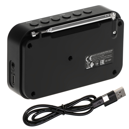 Adler | Digital radio PLL AM/FM | AD 1907 | Alarm function | White/Black