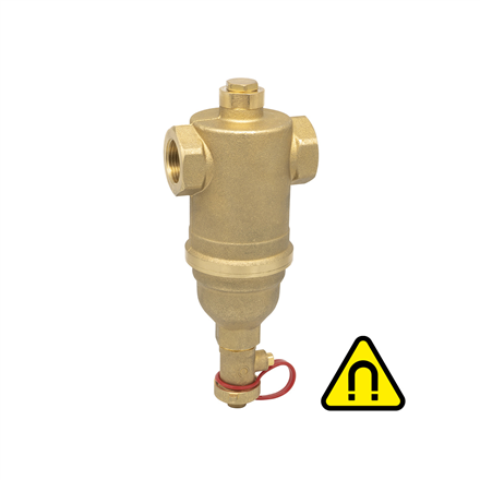 Icma 746 | F-F dirt separator for heating and cooling systems with a removable magnetic cartridge