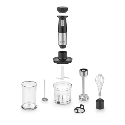 Caso | Cordless 4in1 Hand Blender Set | Click & Mash | Hand Blender | 180 W | Stainless Steel/Black