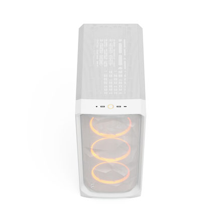 Fractal Design Meshify 3 | White RGB TG Clear Tint | Mid-Tower | Power supply included No | ATX