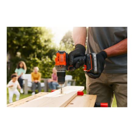 BLACK & DECKER 18V Drill Driver with 2x2.0 Ah Batteries | BCD383D2XK-QW