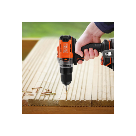 BLACK & DECKER 18V Drill Driver with 2x2.0 Ah Batteries | BCD383D2XK-QW