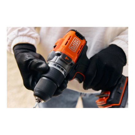 BLACK & DECKER 18V Drill Driver with 2x2.0 Ah Batteries | BCD383D2XK-QW