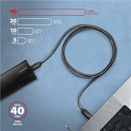 AXAGON Data and charging USB4 Gen 3x2 cable