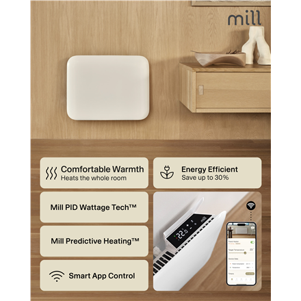 Mill Invisible Smart WiFi Heater | PA400WIFI4 | Panel Heater | 400 W | Suitable for rooms up to 4-6 