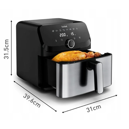 TEFAL Easy Fry Mega Air Fryer | EY855D10 | Power 1700 W | Capacity 7.5 L | Black