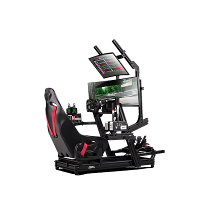 Next Level Racing | Aluminum | Racing Simulator Cockpit | GTElite Front and Side Mount Edition | Bla