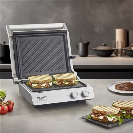 Caso Double Contact Grill | SteakChef | Contact grill | 2000 W | Stainless Steel