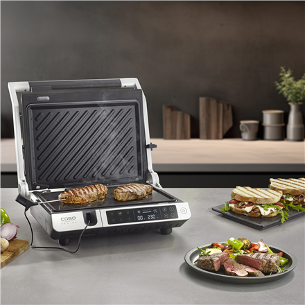 Caso Double Contact Grill with Thermocontrol | SteakMaster Pro | Contact grill | 2000 W | Stainless 