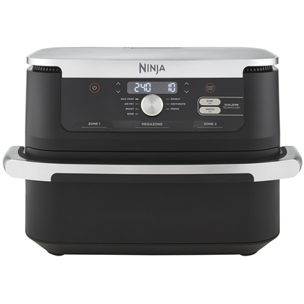 NINJA | Double Air Fryer | AF500EU Foodi FlexDrawer | Power 2470 W | Capacity 10.4 L | Black