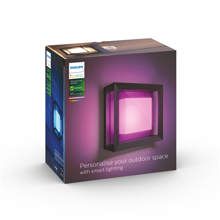 Philips Hue WCA Econic Outdoor Square Wall Lantern | 15 W | 2000-6500 Hue White Colour Ambiance