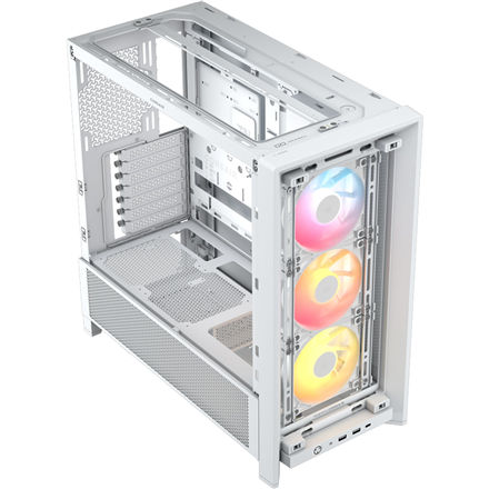 Corsair PC Case | Frame 4000D RS ARGB Modular | White | Mid-Tower | Power supply included No