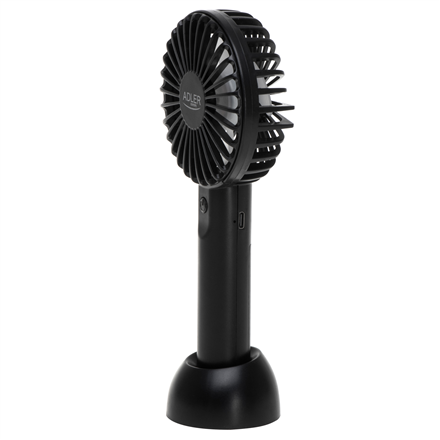 Adler Mini USB Fan | AD 7338 | Desk fan | Black | Diameter 7 cm | Number of speeds 3