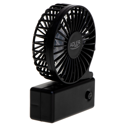 Adler Foldable mini fan | AD 7336 | Desk fan | Black | Diameter 6.5 cm | Number of speeds 1