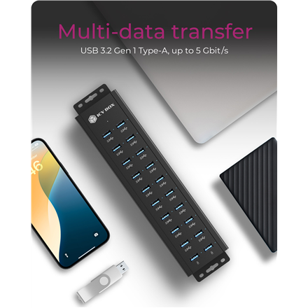 Raidsonic | 20-in-1 USB HUB with power supply