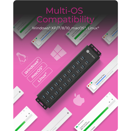 Raidsonic | 20-in-1 USB HUB with power supply