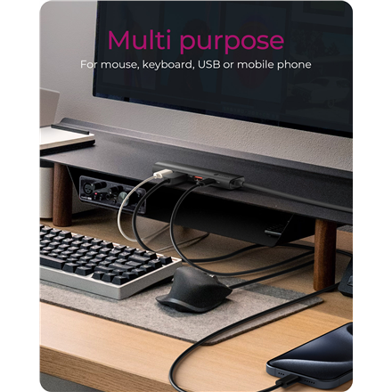 Raidsonic | 4-Port USB 3.2 Gen 2 Hub with Power Delivery | IB-HUB1437-CPD