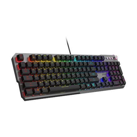 MSI STRIKE 600 SILENT US | Gaming Keyboard | Wired | US | USB 2.0 | KAILH Midnight PRO Silent Tactil